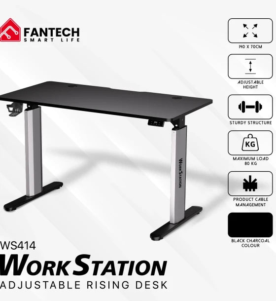 ADJUSTABLE RISING DESK FANTECH WORKSTATION WS414 Black