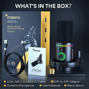 ميكروفون ديناميكي USB/XLR من Maono