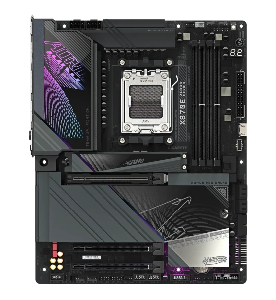 GIGABYTE X870E AORUS MASTER AM5 DDR5 OC 8600MT/s PCIe 5.0, USB4 Wi-Fi 7 5GbE LAN M.2 Thermal Guard XL