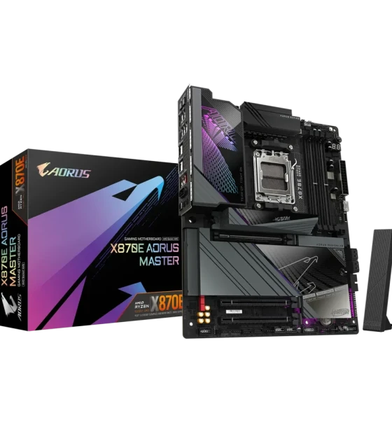 GIGABYTE X870E AORUS MASTER AM5 DDR5 OC 8600MT/s PCIe 5.0, USB4 Wi-Fi 7 5GbE LAN M.2 Thermal Guard XL