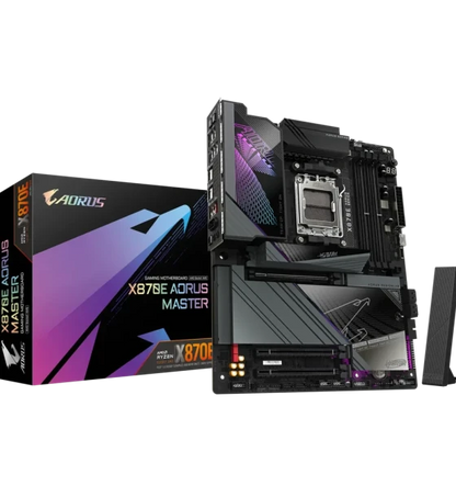 GIGABYTE X870E AORUS MASTER AM5 DDR5 OC 8600MT/s PCIe 5.0, USB4 Wi-Fi 7 5GbE LAN M.2 Thermal Guard XL