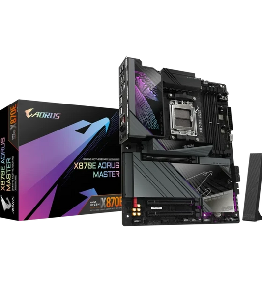 GIGABYTE X870E AORUS MASTER AM5 DDR5 OC 8600MT/s PCIe 5.0, USB4 Wi-Fi 7 5GbE LAN M.2 Thermal Guard XL