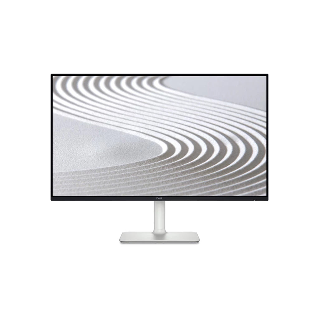 Monitor Dell S2425H 24 Inch FHD Display 100Hz Refresh Rate 1500:1 Contrast Ratio TÜV Rheinland Eye Comfort 4 Star Integrated 2x5W Speaker Height Tilt Swivel Pivot Ash White