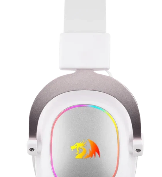 Gaming Headset Redragon H510 Zeus X RGB White Wired 7.1 Surround Sound 53MM Audio Drivers in Memory Foam Ear Pads w Durable Fabric Cover Multi Platforms Headphone USB Powered for PC PS4 NS
