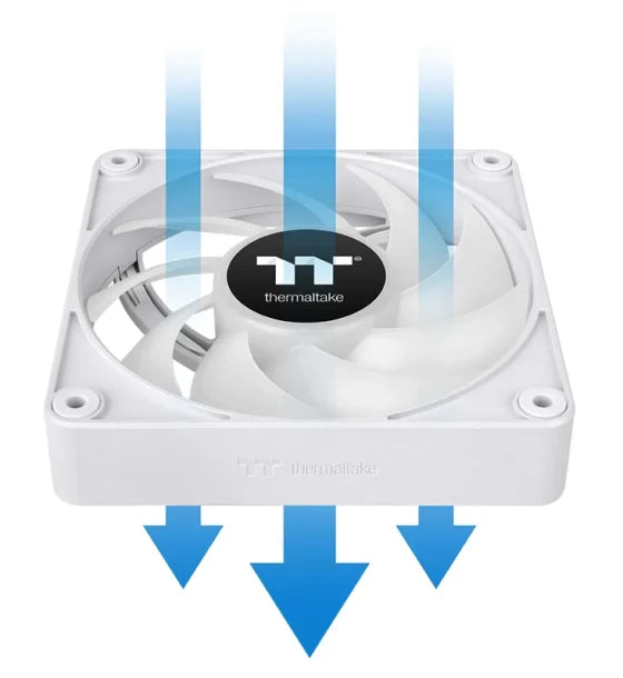 Case Fan Thermaltake CT120 EX 120mm ARGB Sync PC Cooling Fan White 3 Fan Pack Magnetic Connection 5V Motherboard Sync 16.8 Million Colors 9 Addressable LEDs