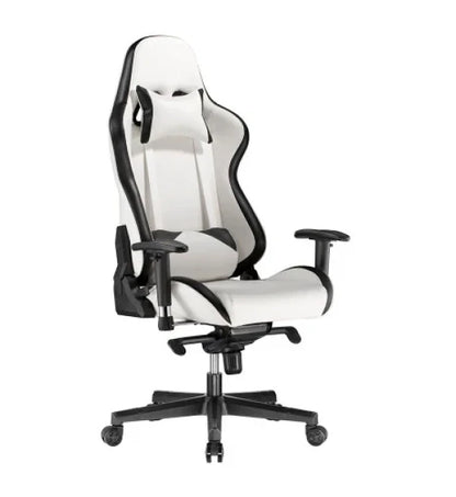 Chair Avetron Premium PVC Gaming with Headrest and Lumbar Support White