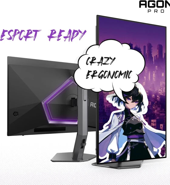 AOC Agon PRO AG276QZD2 27 OLED Tournament Gaming Monitor 2560x1440 240Hz 0.03ms G-SYNC PS5 Xbox Switch Compatible Glossy Black