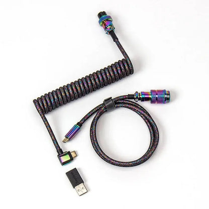 Keychron Premium Coiled Aviator Cable - Angled