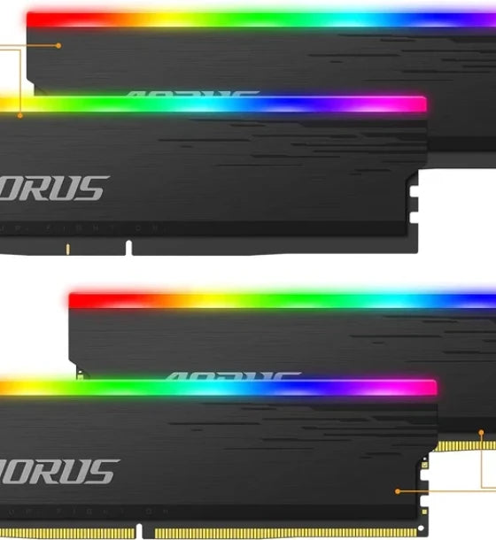 Ram AORUS RGB RAM Memory Kit 2x8GB 3733MHz Supports AORUS Memory Boost and RGB Fusion 2.0. Selected Memory ICS