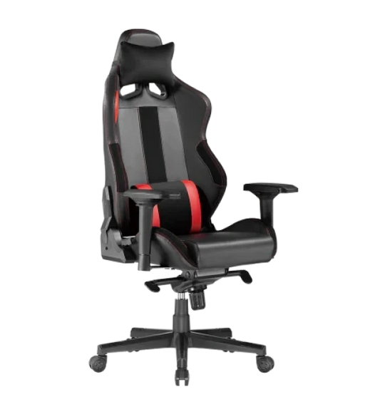 Chair Avetron Premium PVC Gaming with Headrest and Lumbar Support Black