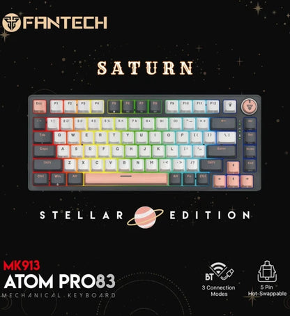 MECHANICAL KEYBOARD Fantech MK913 ATOM PRO83 WIRELESS Blue Switch Red Switch 5 Pin Hot swap