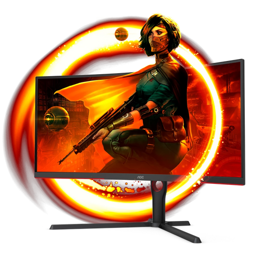 Monitor AOC CU34G3S 34 inch Frameless Curved Ultrawide 4K 165Hz 1ms FreeSync Premium Height Adjustable