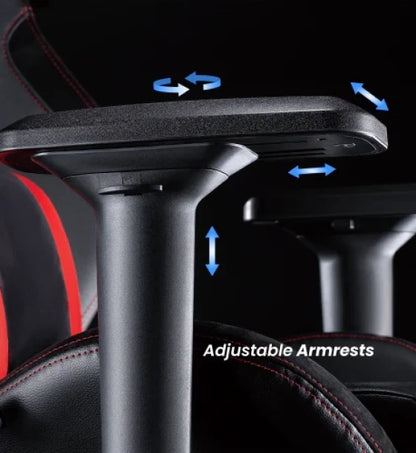 Chair Avetron Premium PVC Gaming with Headrest and Lumbar Support Black