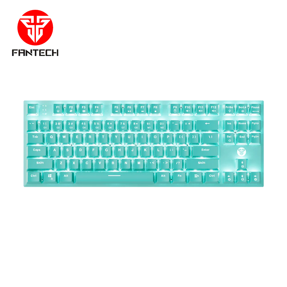 GAMING KEYBOARD FANTECH MECHANICAL MAXFIT87 MK856 MINT EDITION REDSWITCH BLUESWITCH