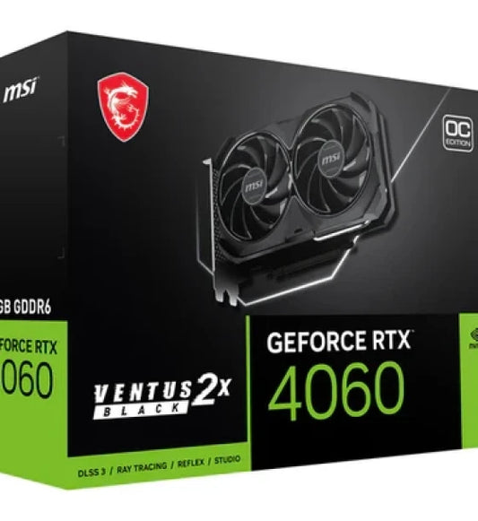 MSI GeForce RTX 4060 VENTUS 2X BLACK 8G OC Graphics Card