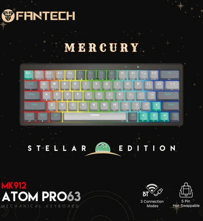 GAMING KEYBOARD FANTECH ATOM PRO63 MK912 MECHANICAL STELLAR EDITION MERCURY