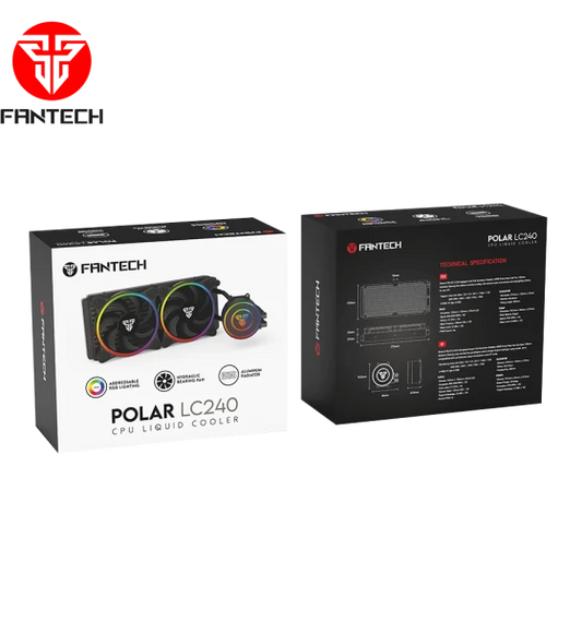 cpu cooler Fantech POLAR LC240 AIO Water Cooling CPU Liquid Cooler 240mm White