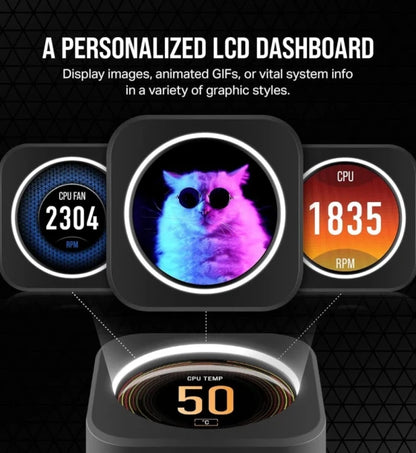 cpu cooler Corsair H170i Elite XT 420mm RGB Liquid CPU Cooler IPS LCD Screen AF140 RGB Fans Fits Intel AMD iCUE Commander CORE