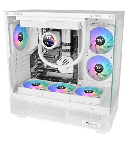 Case Fan Thermaltake CT120 EX 120mm ARGB Sync PC Cooling Fan White 3 Fan Pack Magnetic Connection 5V Motherboard Sync 16.8 Million Colors 9 Addressable LEDs