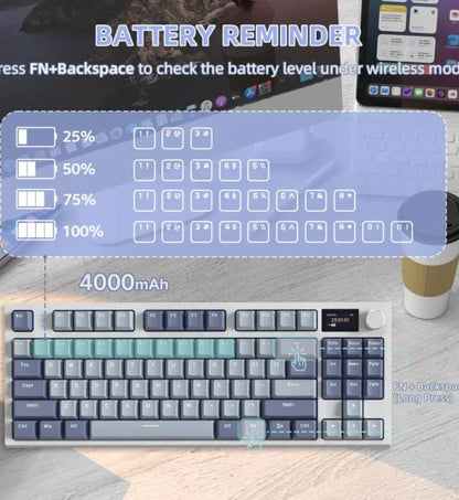 Keyboard ATTACK SHARK K86 Wireless Mechanical Lavender Blue