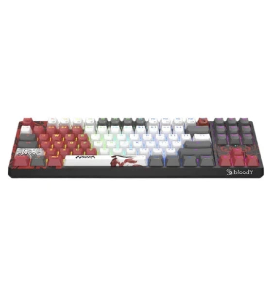 Keyboard Bloody WS87 Naraka mechanical black red USB for gamer LED