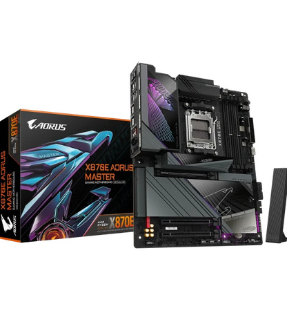 GIGABYTE X870E AORUS MASTER AM5 DDR5 OC 8600MT/s PCIe 5.0, USB4 Wi-Fi 7 5GbE LAN M.2 Thermal Guard XL